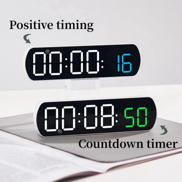 Voice Control Digital Alarm Clock TEMP Date Timer Coutdown Night Mode Type-C USB 12/24H Anti-disturb Funtion 2 Alarms LED Clock - Image 3