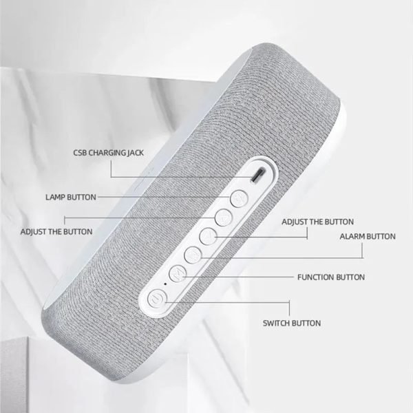 Wireless Charger Alarm Clock Time LED Light Thermometer Earphone Phone Charger 15W Fast Charging Dock Station for iPhone Samsung - Image 5