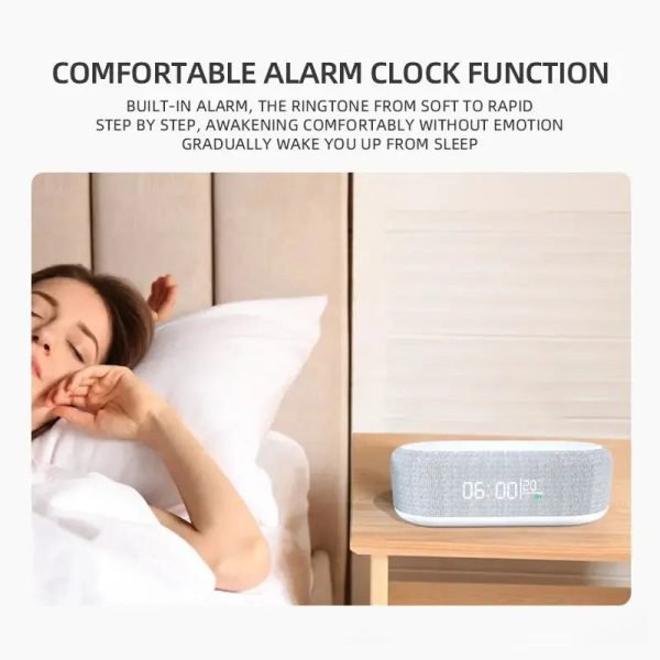 Wireless Charger Alarm Clock Time LED Light Thermometer Earphone Phone Charger 15W Fast Charging Dock Station for iPhone Samsung - Image 3