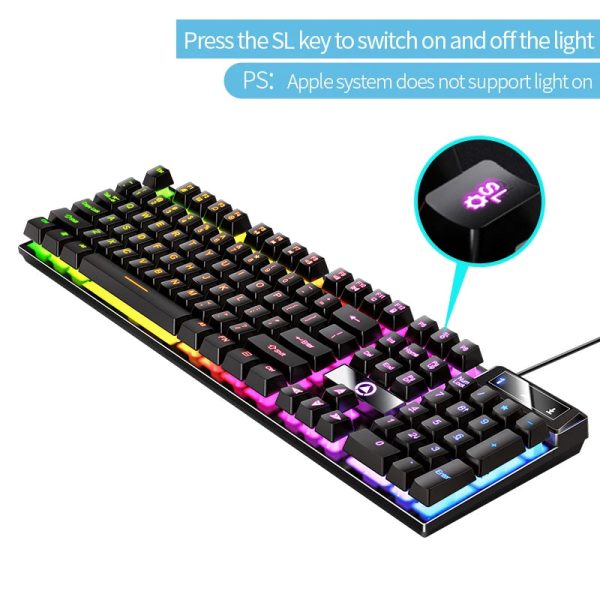 YINDIAO Keyboard Gaming Wired Laptop Desktops PC Computer Office Accessories Low Profile Gamer Keyboards With Numpad - Image 6