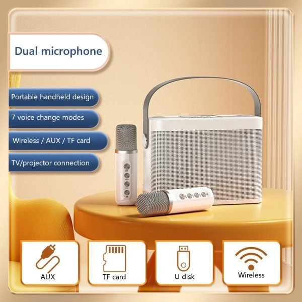Ys-219 Karaoke Machine Portable Wireless Bluetooth 5.0 Speaker System With Dual Microphone Home Tv Ktv Set Support TF Card - Image 2